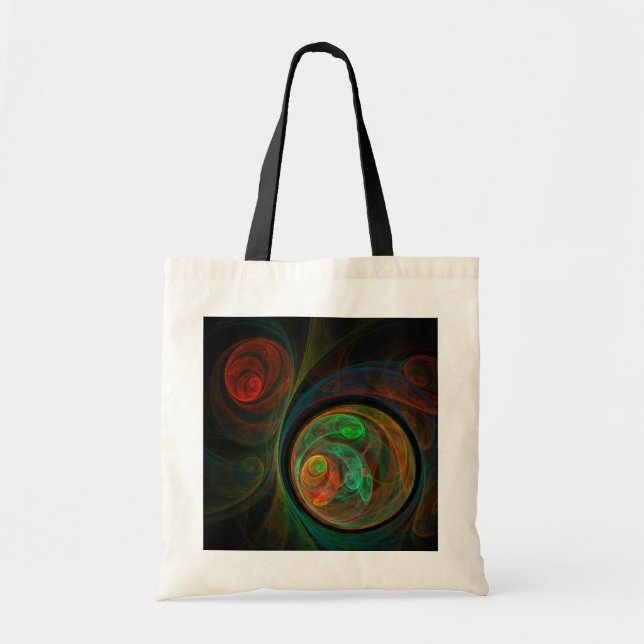 Sac fourre-tout d'art Abstrait vert de renaissance (Devant)