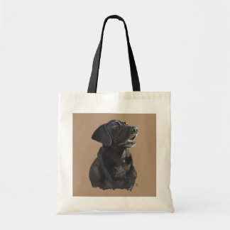 Sac fourre-tout d'art Black Lab Dog