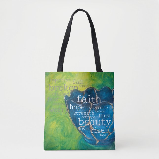 sac fourre-tout d'art "Broken into Beauty" (med) (Devant)