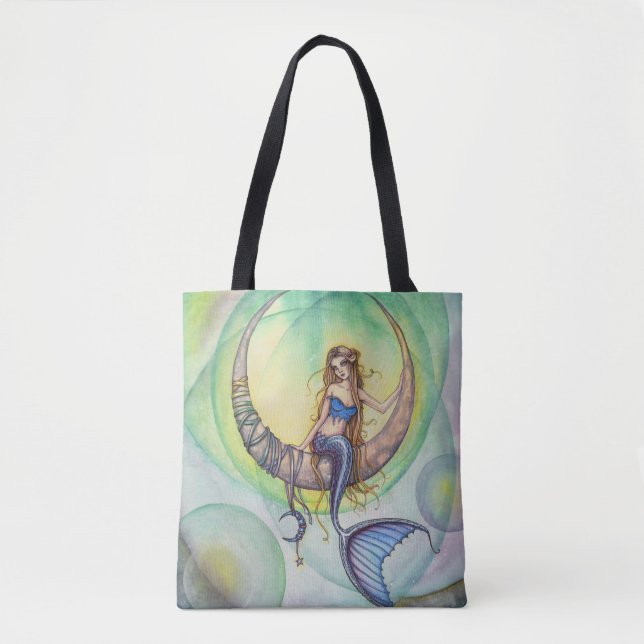 Sac fourre-tout d'art de la sirène de Cobalt Moon  (Devant)