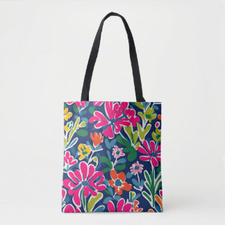 Sac fourre-tout d'art de style mème floral clair