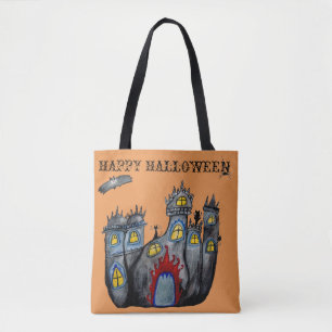 Sac fourre-tout d'art du château d'Halloween