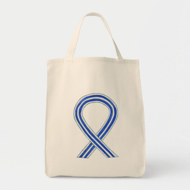 SAC FOURRE-TOUT d'art en ruban de sensibilisation  (Devant)