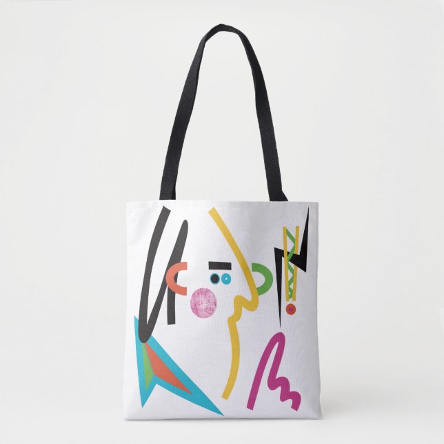 Sac fourre-tout d'art moderne Abstrait Zapped (Devant)