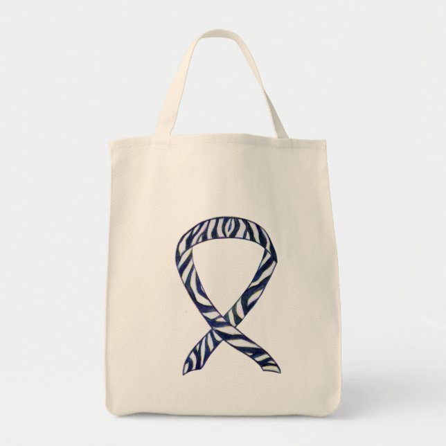 Sac fourre-tout d'art personnalisé Zebra Awareness (Devant)