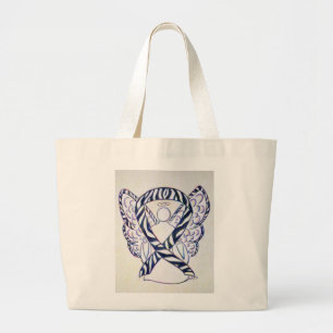Sac fourre-tout d'art personnalisé Zebra Awareness