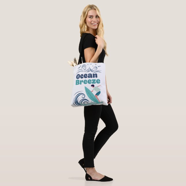 Sac fourre-tout d'Art Surf Ocean Breeze (Sur le modèle)