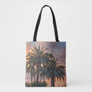 Sac fourre-tout d'art tropical des palmiers au cou