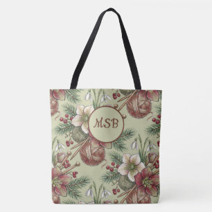 Sac fourre-tout d'artisanat de tricot de Noël