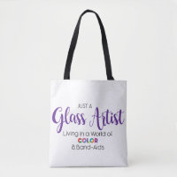 Sac fourre-tout d'artiste en verre