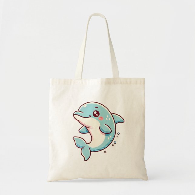 Sac fourre-tout Dauphin Adorable - Reusabl Inspiré (Devant)