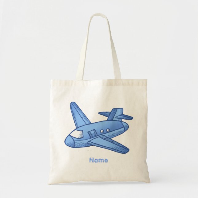 Sac fourre-tout d'avion bleu clair (Devant)