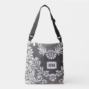 Sac fourre-tout de B&W en dentelle fleurie personn