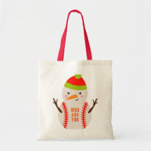 Sac fourre-tout de baseball Snowman