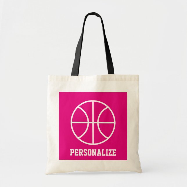 Sac fourre-tout de basket-ball rose pour les fille (Devant)