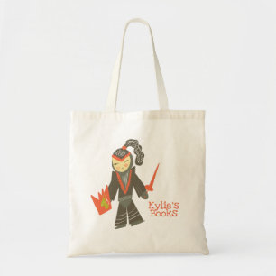 Sac fourre-tout de bibliothèque de dessin animé de