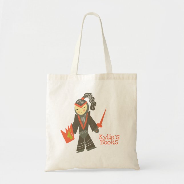 Sac fourre-tout de bibliothèque de dessin animé de (Devant)