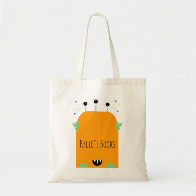 Sac fourre-tout de bibliothèque de dessin animé or (Devant)