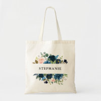 Sac fourre-tout de Boho Russe Rustique bleu bleu m