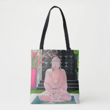 Sac fourre-tout de Bouddha rose