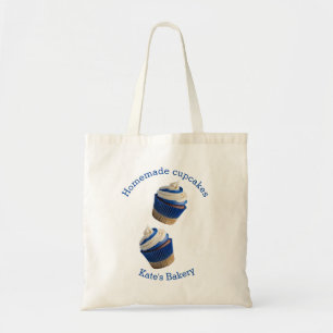 Sac fourre-tout de boulangerie blanc bleu maison