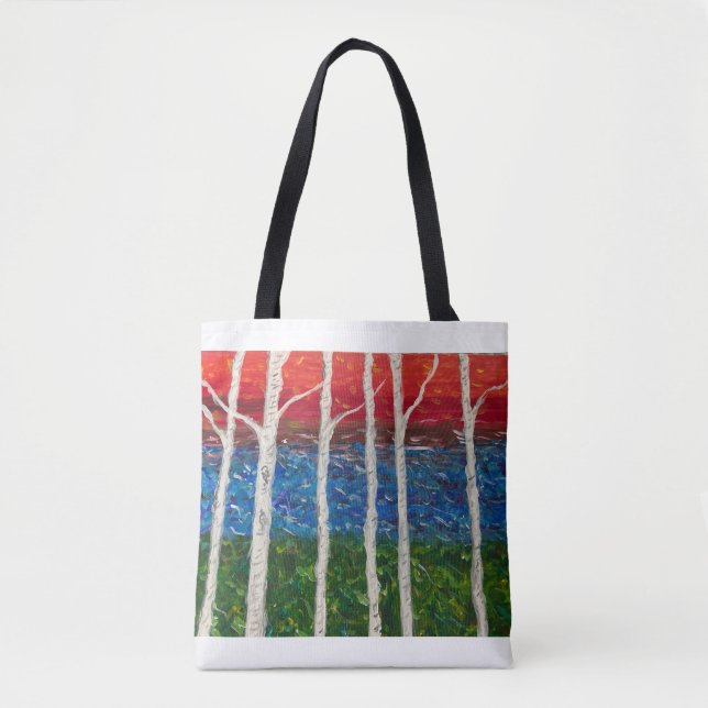 Sac fourre-tout de bouleaux à l'automne (Devant)
