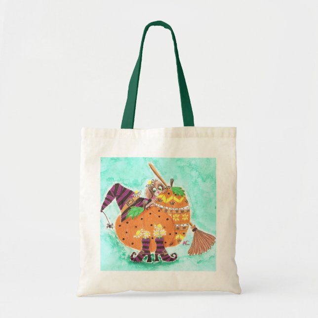 Sac fourre-tout de budget avec dessin d'Halloween  (Devant)