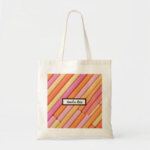 Sac fourre-tout de budget géométrique Pastel perso