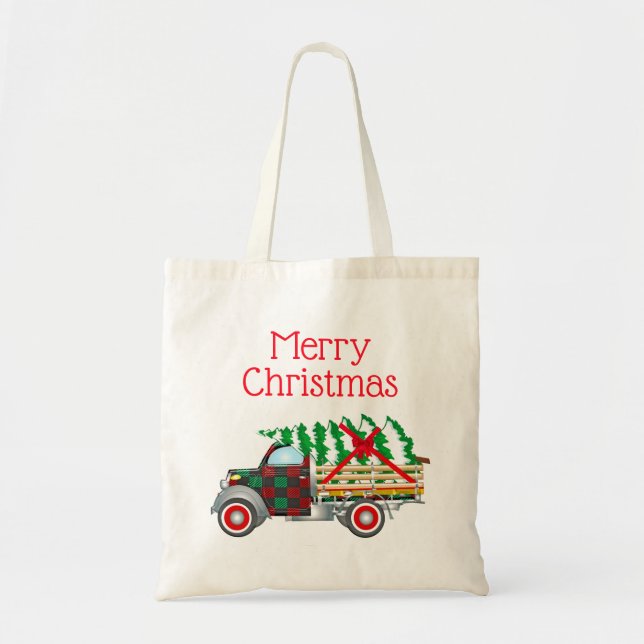 Sac fourre-tout de camion Ttee de Noël (Devant)