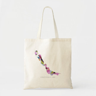 Sac fourre-tout de carte du lac Chautauqua Silhoue