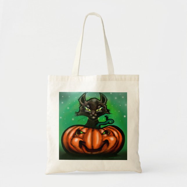 Sac fourre-tout de chat noir (Devant)