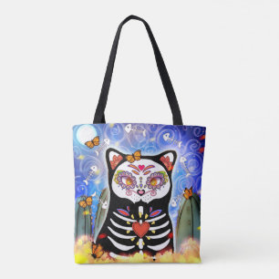 Sac fourre-tout De Chat Noir Dia De Los Muertos