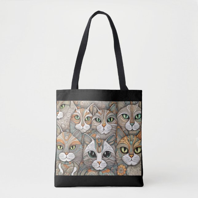 sac fourre-tout de chats apaisants (Devant)
