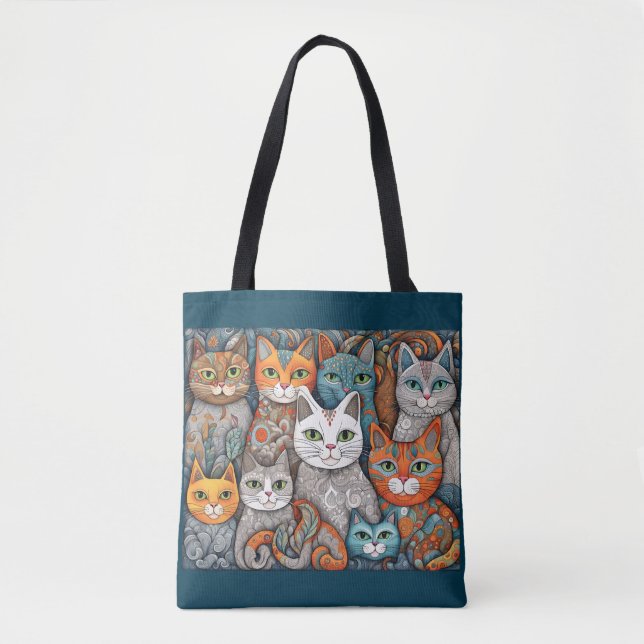 sac fourre-tout de chats apaisants (Devant)