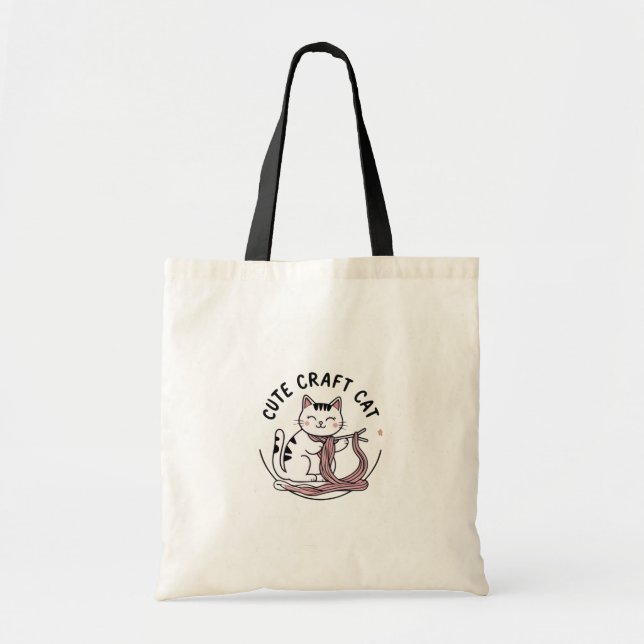 Sac fourre-tout de chats artisanaux (Devant)