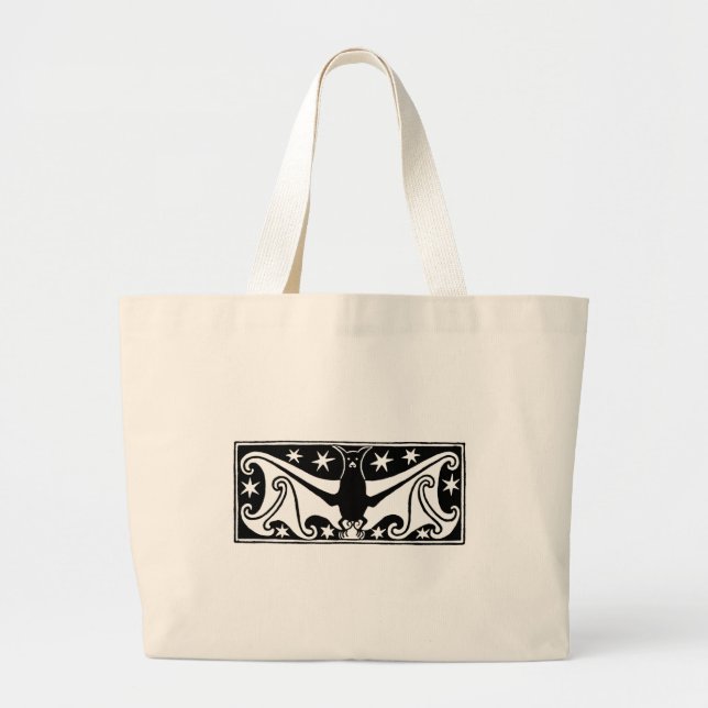 Sac fourre - tout de chauve-souris d'Halloween Art (Devant)