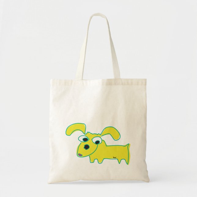 Sac fourre-tout de chien d'oreille de Droopy jaune (Devant)