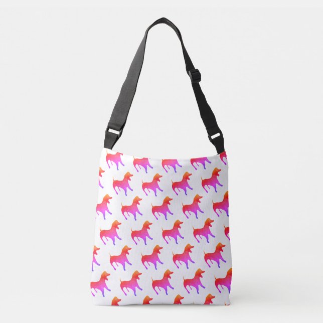 Sac fourre-tout de chien rose mignon (Devant)