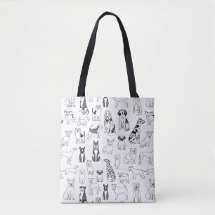 Sac fourre-tout de chiens - conception de chiens,
