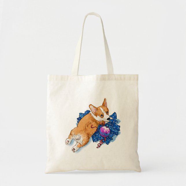 Sac fourre-tout de chiot de Noël (Devant)