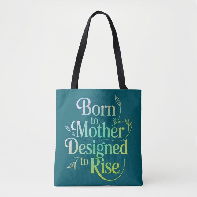 Sac fourre-tout de citation de naissance à mère (Devant)
