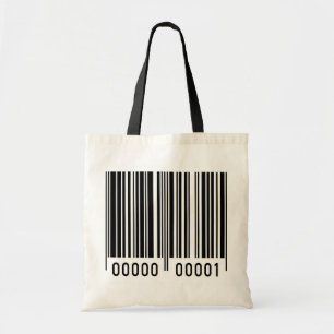 Sac fourre-tout de code-barres noir
