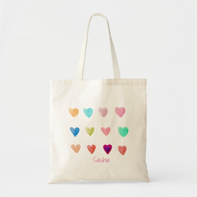 Sac fourre-tout de coeur Crayon crayon (Devant)