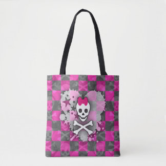 Sac fourre-tout de coeur du crâne Princess