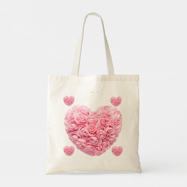 Sac fourre-tout de coeur rose (Dos)