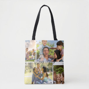 Sac fourre-tout de collage photo de famille sur me