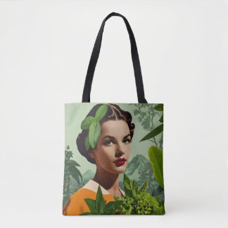 Sac fourre-tout de collage vintage