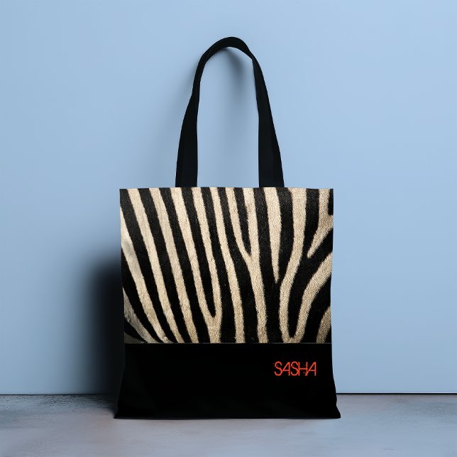 Sac fourre-tout de collection de peau Zebra (Créateur téléchargé)