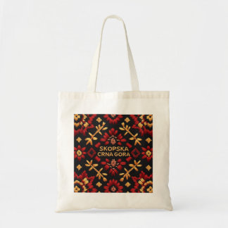 Sac fourre-tout de conception de broderie Skopska 