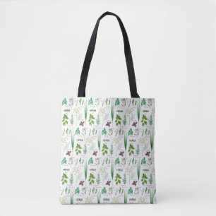 Sac fourre-tout de conception de plantes aromatiqu